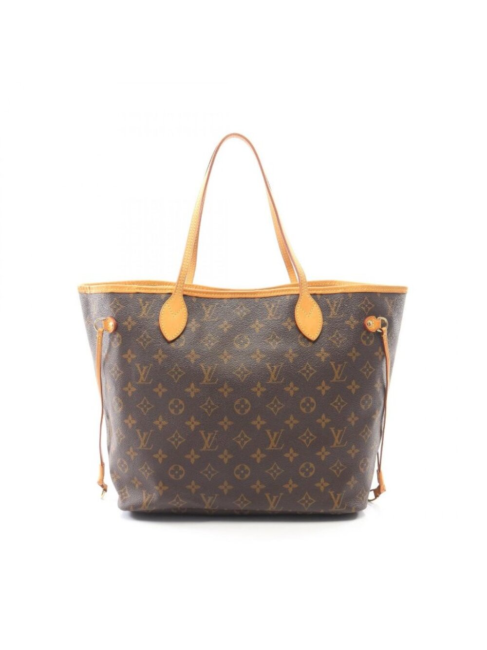 Louis Vuitton Tote Neverfull MM Monogram Canvas Leather